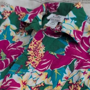 Alfred Shaheen Unique Vintage Floral Button Down Shirt for Kids